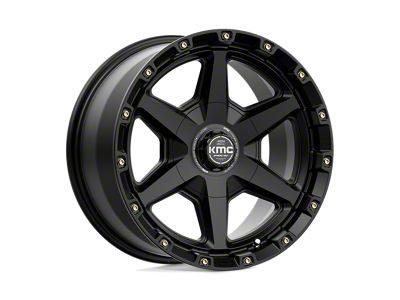 KMC Tempo Satin Black Wheel; 17x9; 18mm Offset; 6x135/6x139.7mm Bolt Pattern; 106.10mm Hub Bore