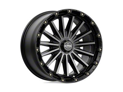 KMC Signal Satin Black with Gray Tint Wheel; 17x9; 18mm Offset; 6x135/6x139.7mm Bolt Pattern; 106.10mm Hub Bore