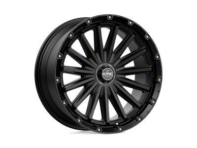 KMC Signal Satin Black Wheel; 20x9; 18mm Offset; 6x135/6x139.7mm Bolt Pattern; 106.10mm Hub Bore