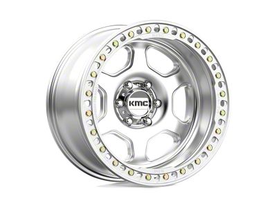KMC Hex Beadlock Machined Wheel; 20x10; -48mm Offset; 6x139.7mm Bolt Pattern; 108mm Hub Bore