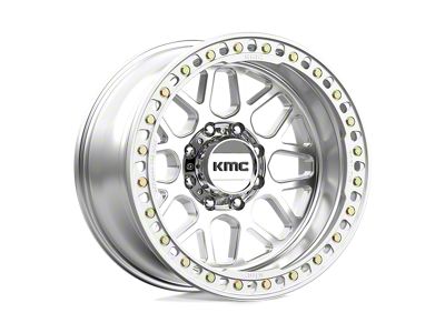 KMC Grenade Crawl Beadlock Machined Wheel; 20x10; -48mm Offset; 8x165.1mm Bolt Pattern; 125.10mm Hub Bore