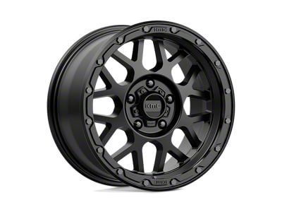 KMC Grenade Off-Road Matte Black Wheel; 17x9; 18mm Offset; 5x127mm Bolt Pattern; 71.50mm Hub Bore