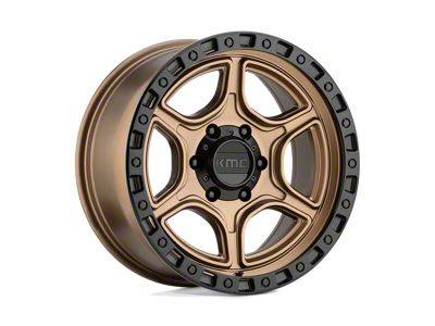 KMC Portal Satin Bronze with Satin Black Lip Wheel; 18x8.5; 18mm Offset; 6x135mm Bolt Pattern; 87.10mm Hub Bore