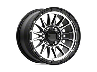 KMC Impact Satin Black Machined Wheel; 17x9; 18mm Offset