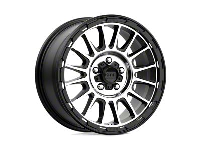 KMC Impact Satin Black Machined Wheel; 17x8; 35mm Offset