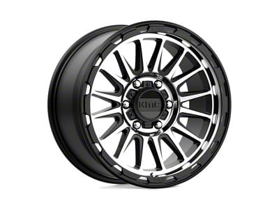 KMC Impact Satin Black Machined Wheel; 18x9; 18mm Offset; 6x114.3mm Bolt Pattern; 66.06mm Hub Bore