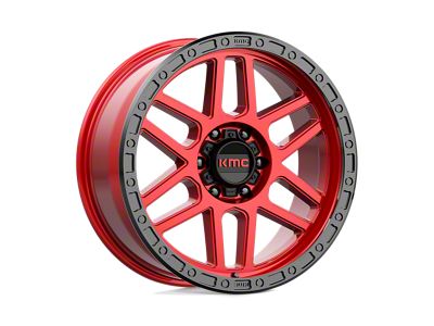 KMC Mesa Candy Red with Black Lip Wheel; 17x9; 18mm Offset
