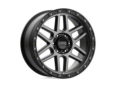 KMC Mesa Satin Black with Gray Tint Wheel; 17x9; -12mm Offset