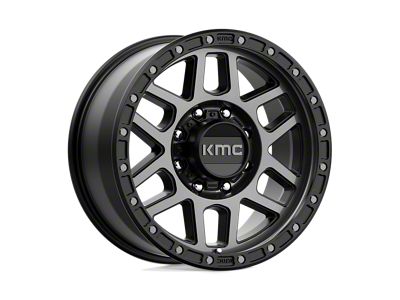 KMC Mesa Satin Black with Gray Tint Wheel; 17x9; 18mm Offset; 8x170mm Bolt Pattern; 125.10mm Hub Bore