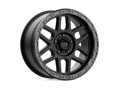 KMC Mesa Satin Black with Gloss Black Lip Wheel; 18x9; 25mm Offset