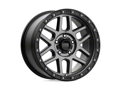KMC Mesa Satin Black with Gray Tint Wheel; 18x9; 25mm Offset
