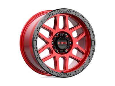 KMC Mesa Candy Red with Black Lip Wheel; 18x9; 18mm Offset