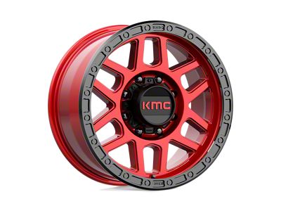 KMC Mesa Candy Red with Black Lip Wheel; 18x9; 18mm Offset