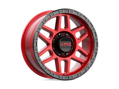 KMC Mesa Candy Red with Black Lip Wheel; 20x9; 0mm Offset
