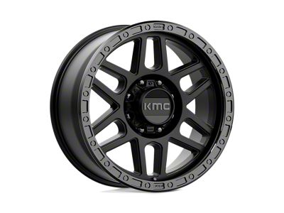 KMC Mesa Satin Black with Gloss Black Lip Wheel; 20x9; 0mm Offset