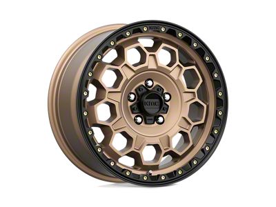 KMC Trek Matte Bronze with Black Lip Wheel; 17x8; 20mm Offset