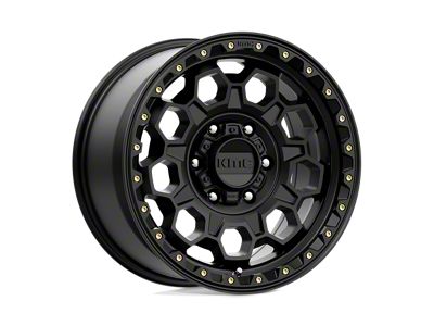 KMC Trek Satin Black Wheel; 17x9; 18mm Offset
