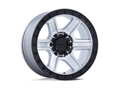KMC Outrun Machined with Gloss Black Lip Wheel; 17x8.5; -10mm Offset