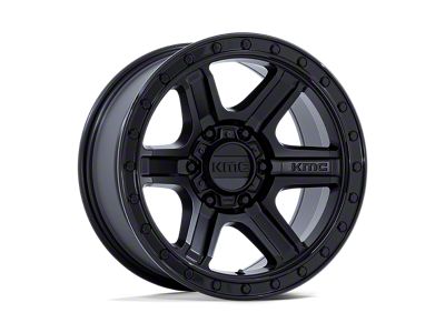 KMC Outrun Matte Black with Gloss Black Lip Wheel; 17x8.5; -10mm Offset