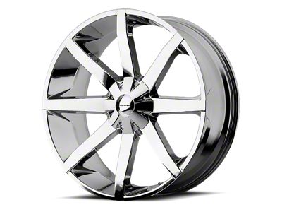 KMC Slide Chrome Wheel; 20x8.5; 10mm Offset; 6x135/6x139.7mm Bolt Pattern; 106.10mm Hub Bore