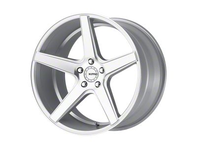 KMC District Silver Machined Wheel; 20x10.5; 35mm Offset