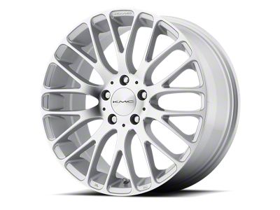 KMC Maze Silver with Machined Face Wheel; 20x8.5; 40mm Offset; 5x120mm Bolt Pattern; 74.10mm Hub Bore