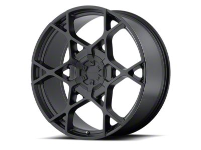 KMC Crosshair Satin Black Wheel; 20x8.5; 15mm Offset; 6x120/6x139.7mm Bolt Pattern; 78.10mm Hub Bore