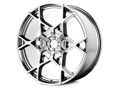 KMC Crosshair Chrome Wheel; 24x9.5; 35mm Offset; 6x135/6x139.7mm Bolt Pattern; 100.30mm Hub Bore