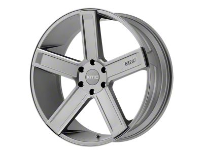 KMC Duece Satin Gray Milled Wheel; 20x8.5; 15mm Offset; 6x139.7mm Bolt Pattern; 106.10mm Hub Bore