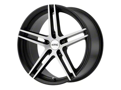 KMC Monophonic Satin Black Brushed Wheel; 18x8.5; 35mm Offset
