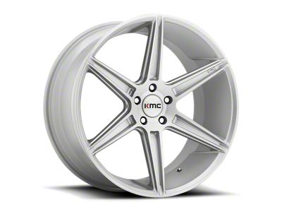 KMC Prism Brushed Silver Wheel; 20x10.5; 45mm Offset
