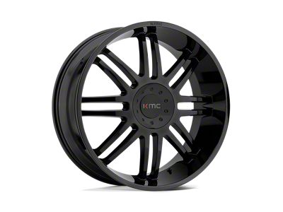 KMC Regulator Gloss Black Wheel; 22x9.5; 30mm Offset; 6x135/6x139.7mm Bolt Pattern; 100.30mm Hub Bore