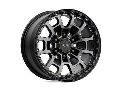 KMC Summit Satin Black with Gray Tint Wheel; 17x8.5; 18mm Offset; 6x135mm Bolt Pattern; 87.10mm Hub Bore