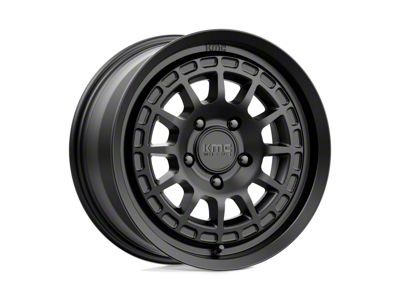 KMC Canyon Satin Black Wheel; 17x8; 35mm Offset; 5x114.3mm Bolt Pattern; 72.56mm Hub Bore