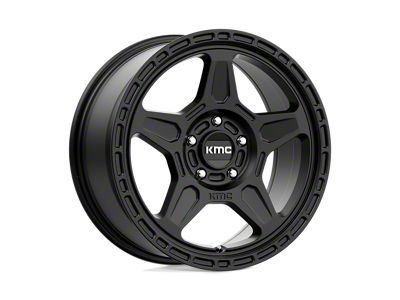 KMC Alpine Satin Black Wheel; 17x8; 38mm Offset