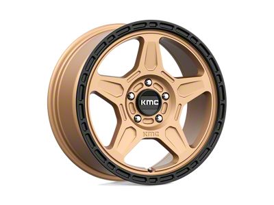 KMC Alpine Matte Bronze with Black Lip Wheel; 17x8; 38mm Offset