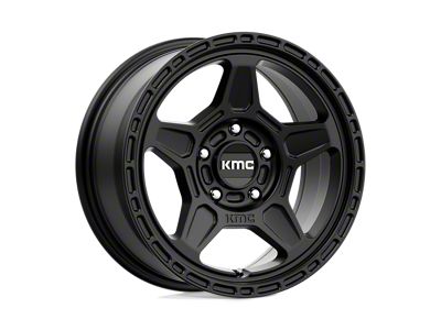 KMC Alpine Satin Black Wheel; 15x7; 15mm Offset; 5x100mm Bolt Pattern; 72.56mm Hub Bore