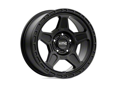 KMC Alpine Satin Black Wheel; 16x7; 15mm Offset; 5x114.3mm Bolt Pattern; 72.56mm Hub Bore
