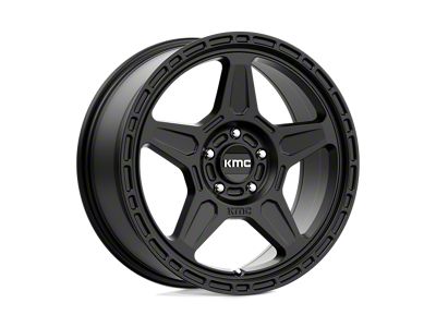 KMC Alpine Satin Black Wheel; 18x8; 38mm Offset; 5x120mm Bolt Pattern; 74.10mm Hub Bore