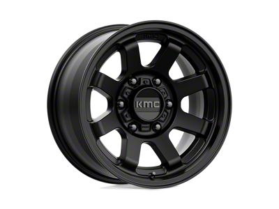 KMC Trail Satin Black Wheel; 16x8; 0mm Offset; 6x139.7mm Bolt Pattern; 106.10mm Hub Bore