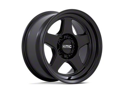KMC Lobo Matte Black Wheel; 17x8.5; -10mm Offset; 6x120mm Bolt Pattern; 66.90mm Hub Bore