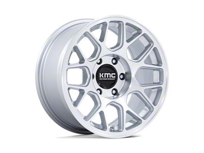 KMC Hatchet Gloss Silver with Machined Face Wheel; 17x8.5; -10mm Offset
