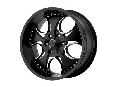KMC Venom Matte Black Wheel; 24x9.5; 12mm Offset; 5x120.65mm Bolt Pattern; 72.56mm Hub Bore