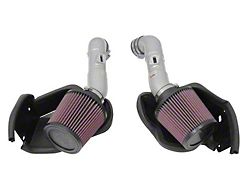 K&N 14-15 Infiniti Q50 3.7L V6 Dual Silver Typhoon Short - 69-7083TS