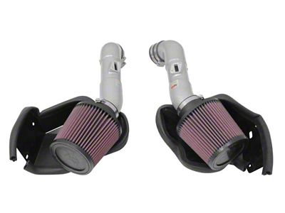K&N 14-15 Infiniti Q50 3.7L V6 Dual Silver Typhoon Short - 69-7083TS