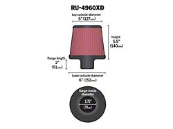 K&N Universal Clamp-On Filter-Round Tapered 2.75in Flange ID x - RU-4960XD (19-20 Impreza Base, Sport, Limited, Premium)