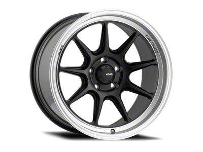 Konig Countergram Matte Black with Matte Machined Lip Wheel; 19x8.5; 35mm Offset