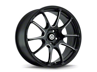 Konig Illusion Gloss Black with Ball Cut Machine Wheel; 18x8; 35mm Offset