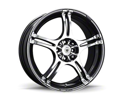 Konig Incident Graphite with Machined Face Wheel; 13x5.5; 38mm Offset; 4x100/4x114.3mm Bolt Pattern; 73.10mm Hub Bore