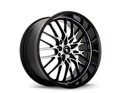 Konig Lace Gloss Black with Machined Face Wheel; 18x8; 35mm Offset; 5x100mm Bolt Pattern; 73.10mm Hub Bore
